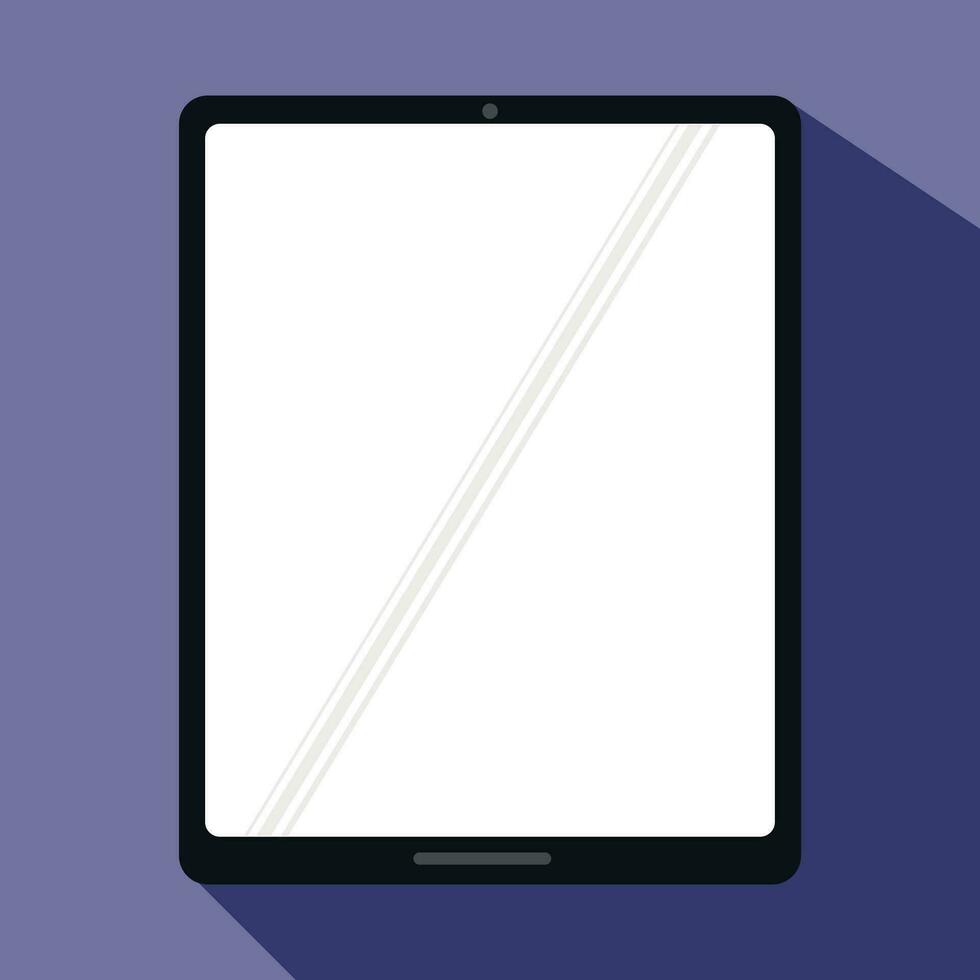 tablet pc with screen. tablet flat vector illustration. tablet with background