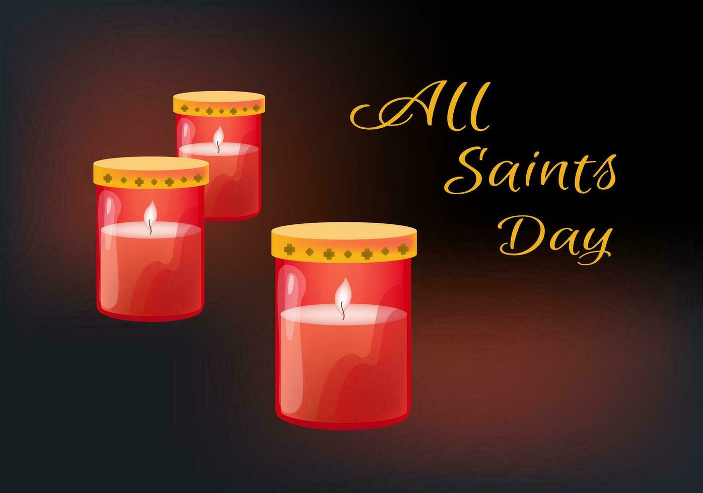 All Saints Day greetings banner, all saints day greeting  vector 3d cartoon background