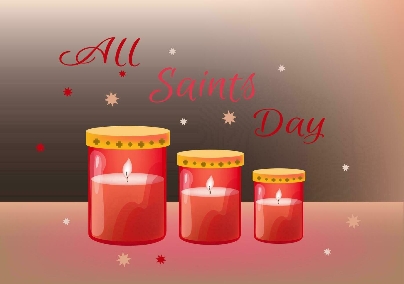 All Saints Day greetings banner, all saints day greeting  vector 3d cartoon background