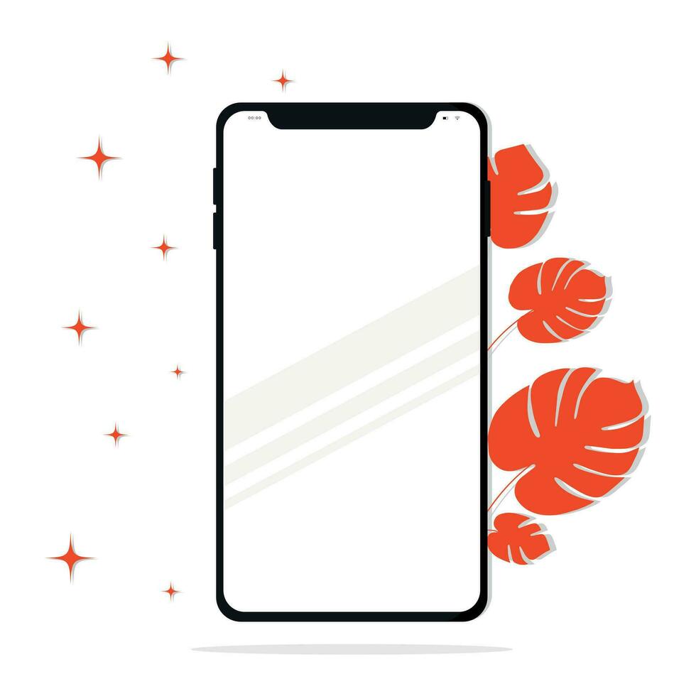 blank clipboard isolated on white. phone on white. smartphone vector