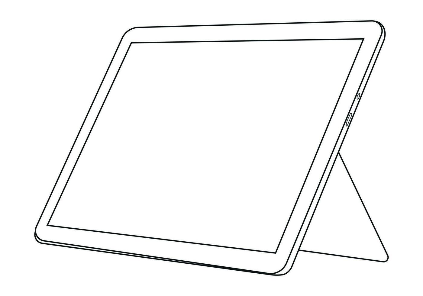 tablet pc with screen. tablet flat vector illustration. tablet with background