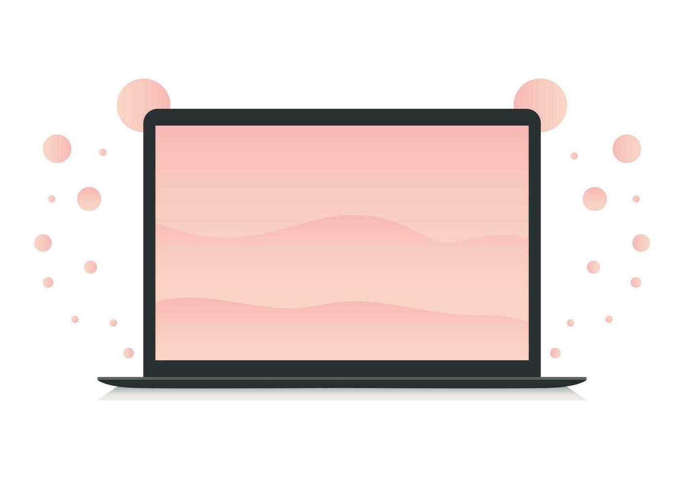 laptop computer with screen vector