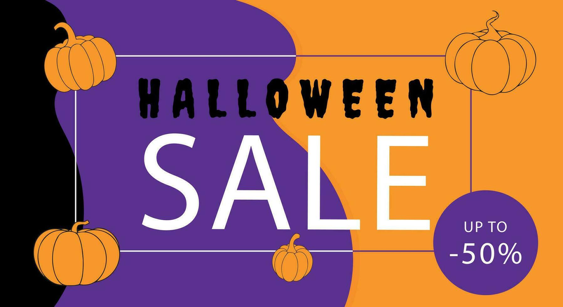 halloween sale card. Vector illustration