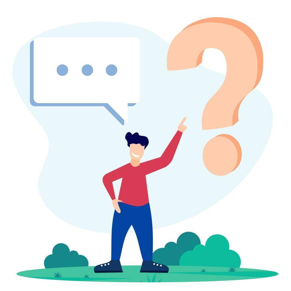 Illustration vector graphic cartoon character of question