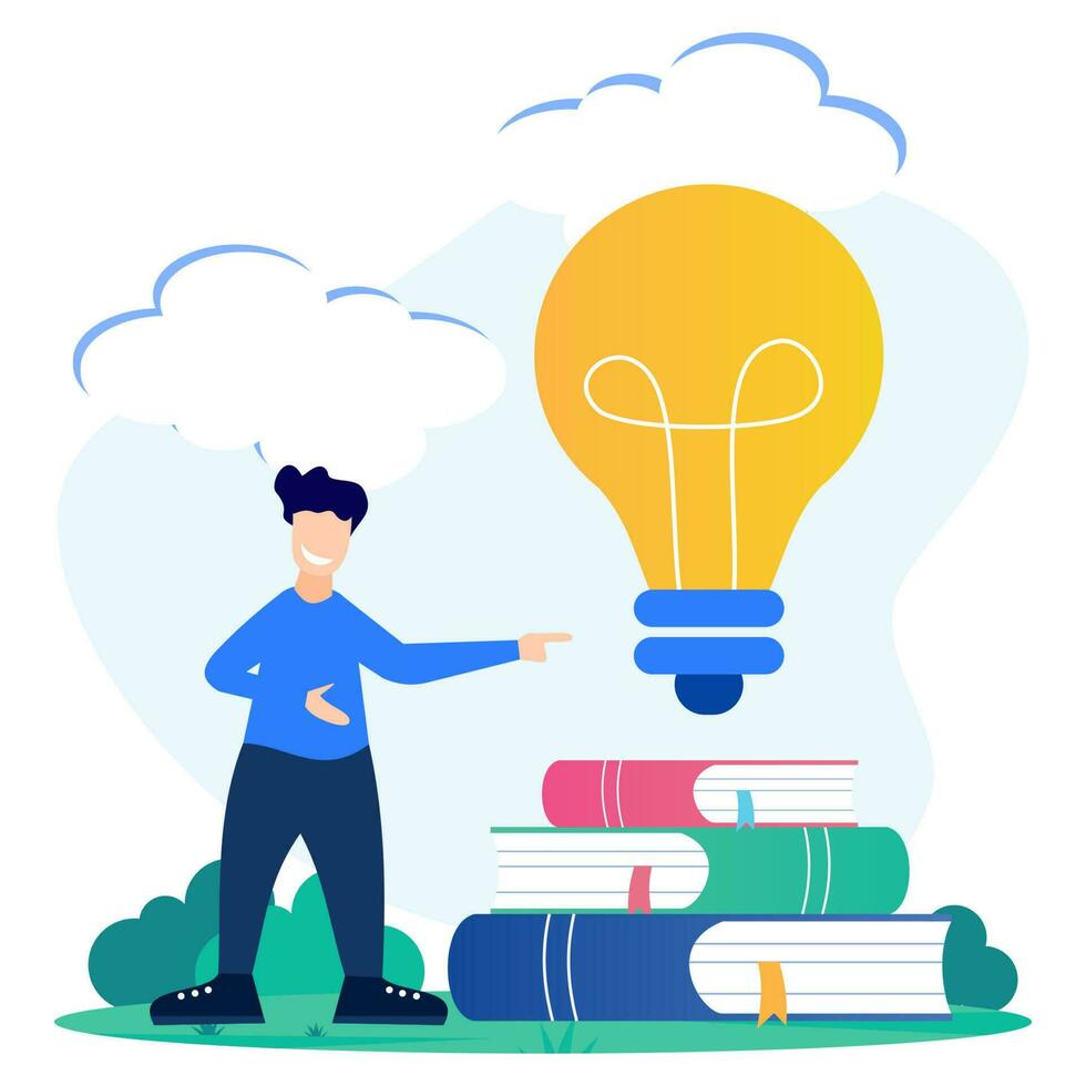 Illustration vector graphic cartoon character of education
