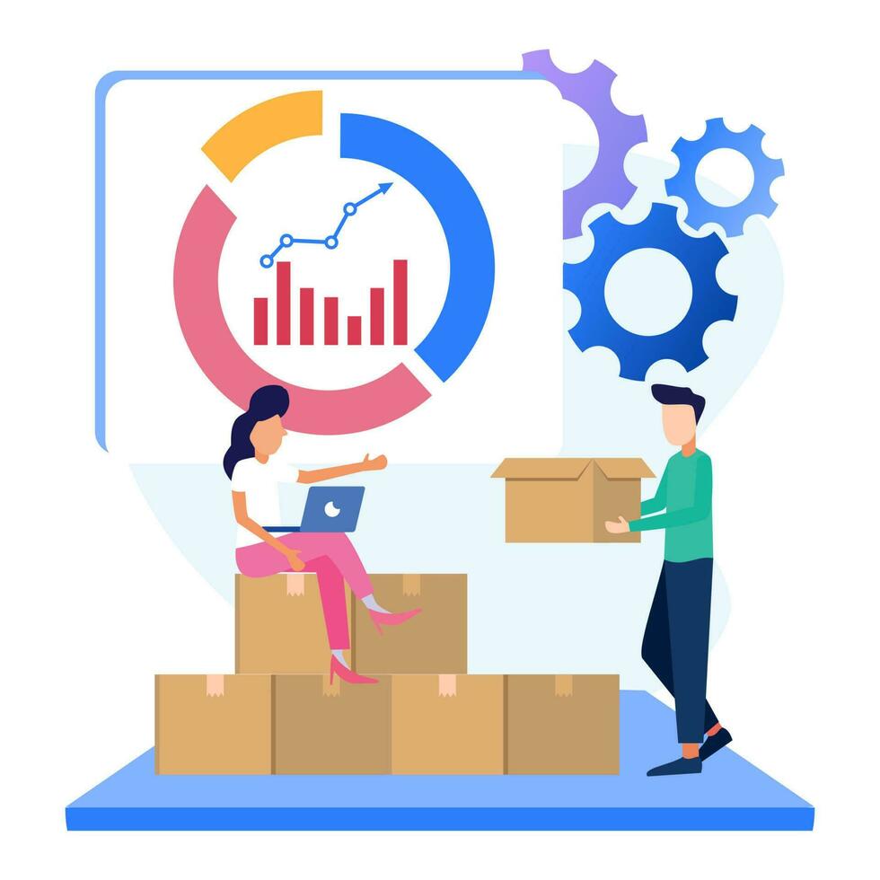 Illustration vector graphic cartoon character of quality control