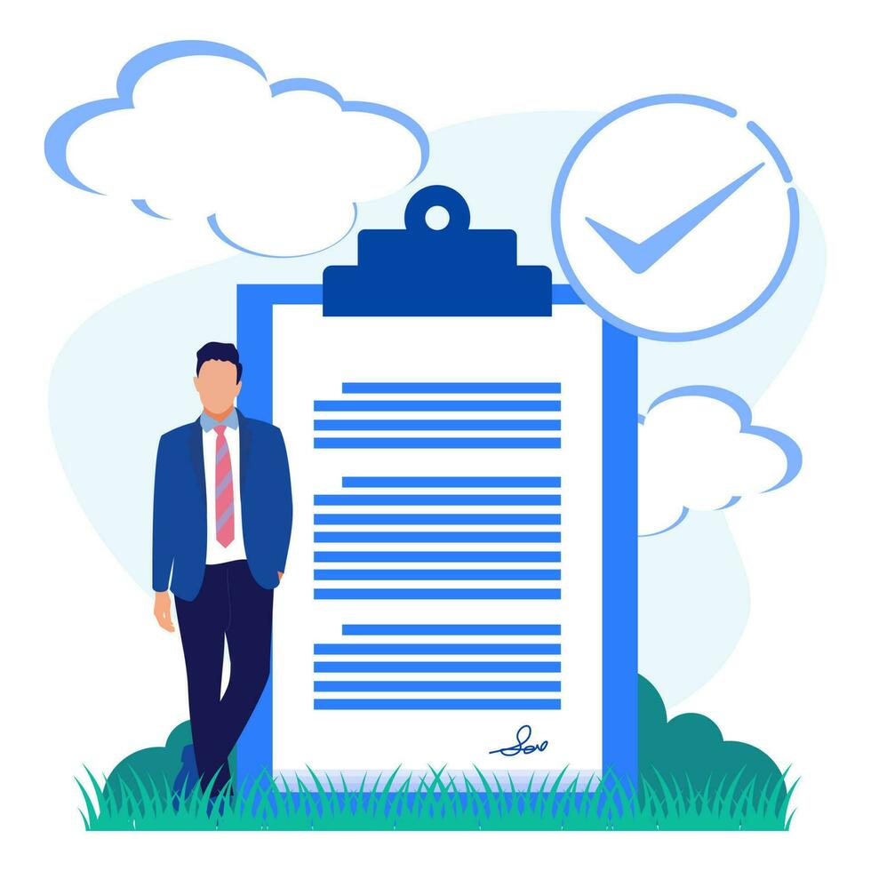 Illustration vector graphic cartoon character of document