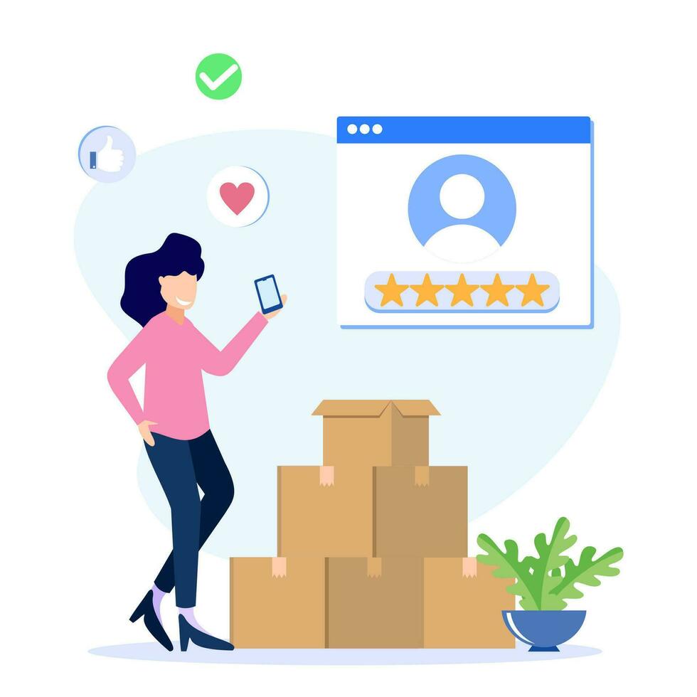 Illustration vector graphic cartoon character of feedback