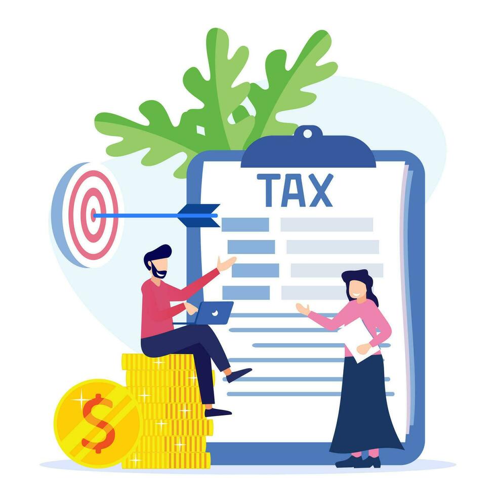 Illustration vector graphic cartoon character of tax