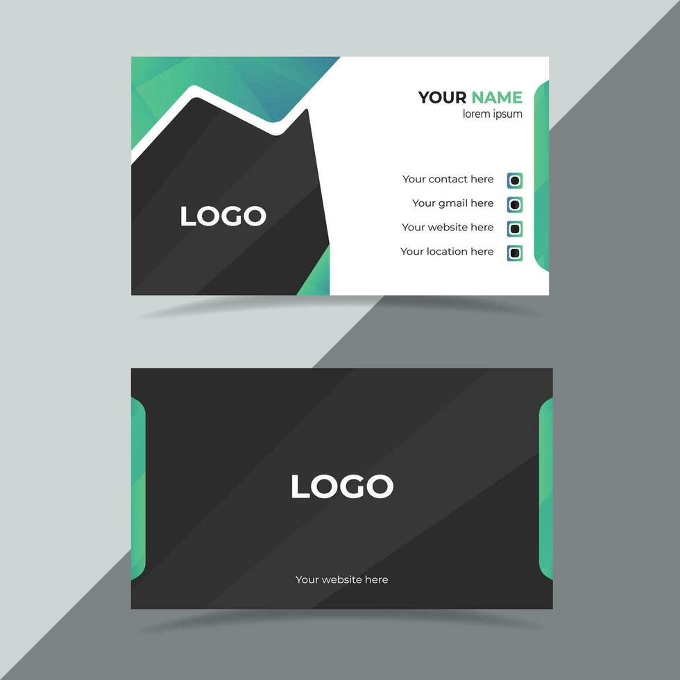 Creative business card, clean layout design template, name card template, visiting card, horizontal simple clean layout design template, Visiting card for business and personal use vector