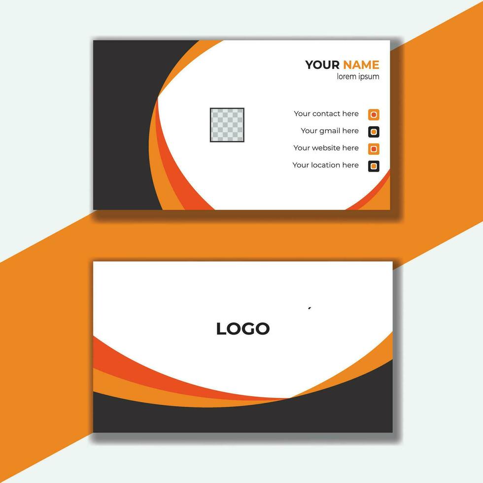 Modern business card template design, Contact card for company, clean template vector design, layout in rectangle size. Flat Design Vector Illustration. Stationery Design