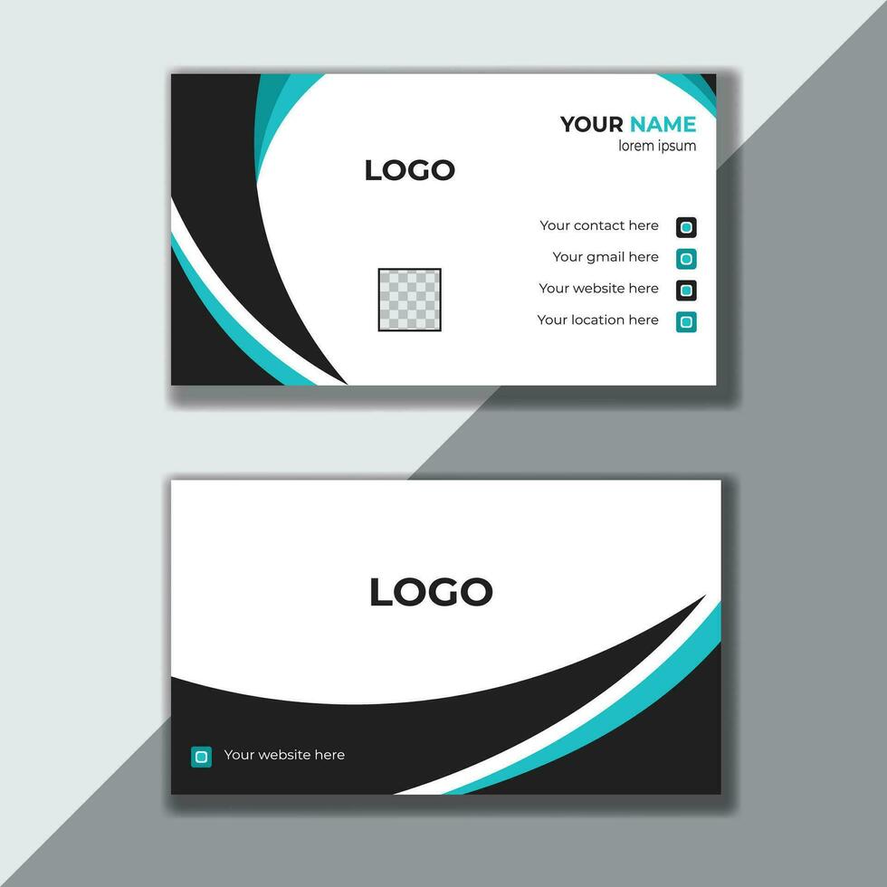 clean and attractive business card, Modern presentation business card, Flat design vector abstract creative, introduction, recruitment, id, elegant, estate business card, name card template.