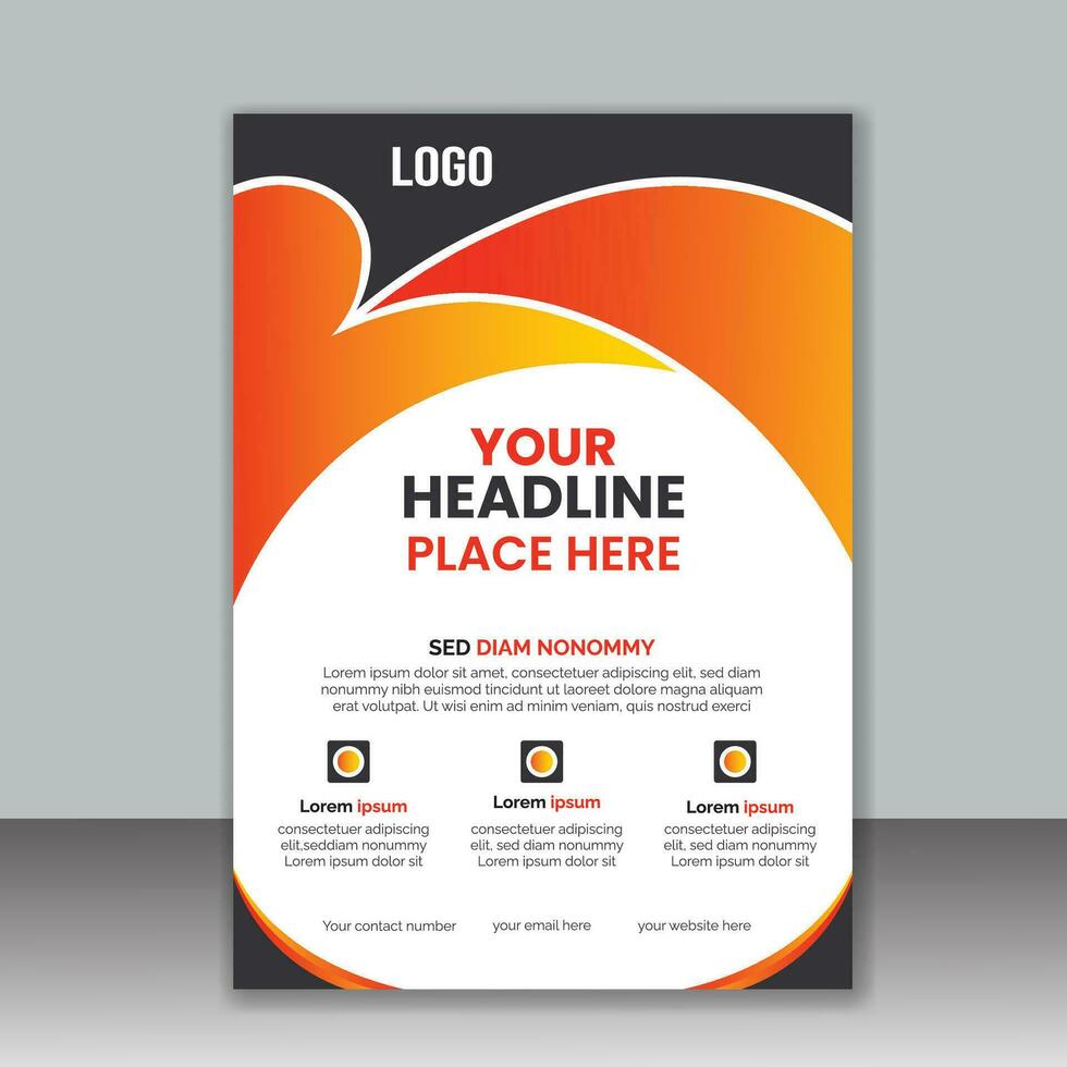 creative flyer vector template design, contractor flyer design, excavator report template design bundle, Cover design. Brochure, flyer, annual report cover template, vector illustration