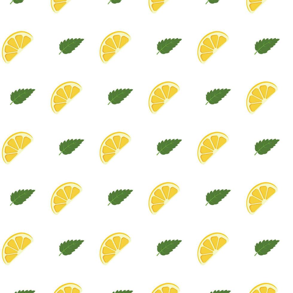 pattern with lime and leaves. vector illustration