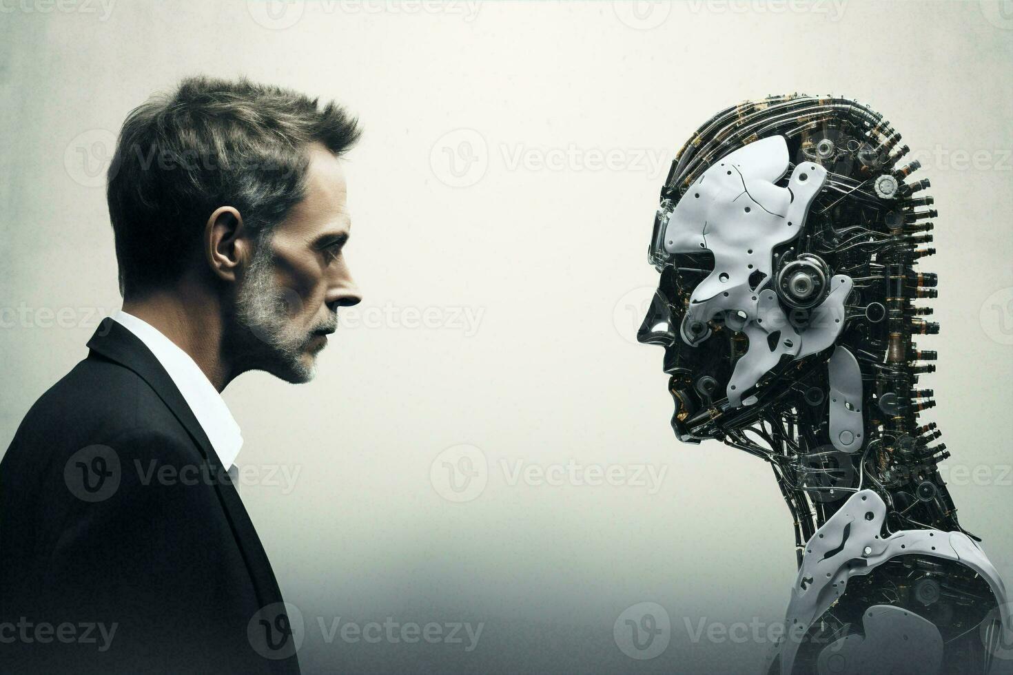 Design artificial work cyborg intelligence futuristic science technology people intelligence artificial robotic business information photo