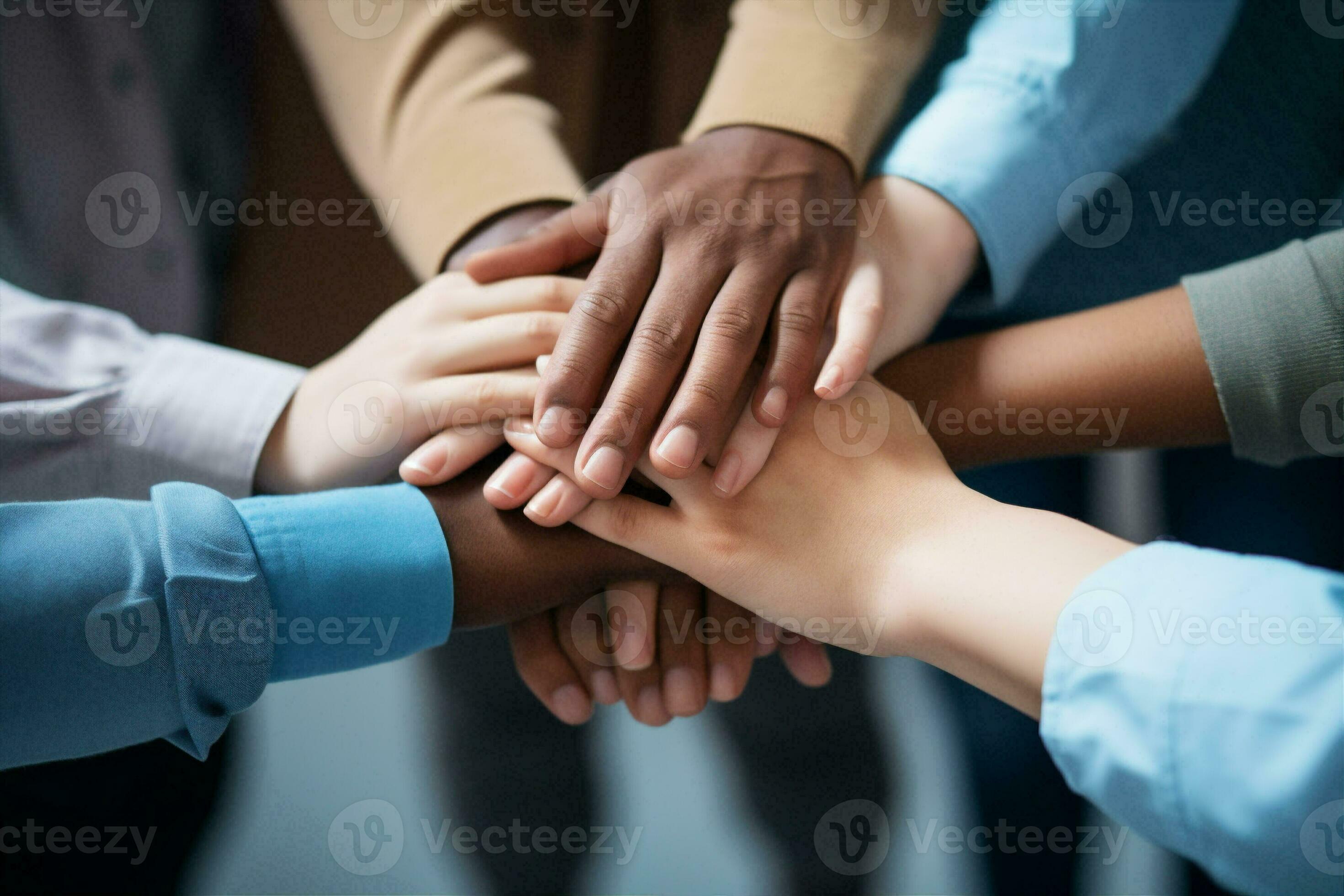 Corporate friendship business togetherness support office group