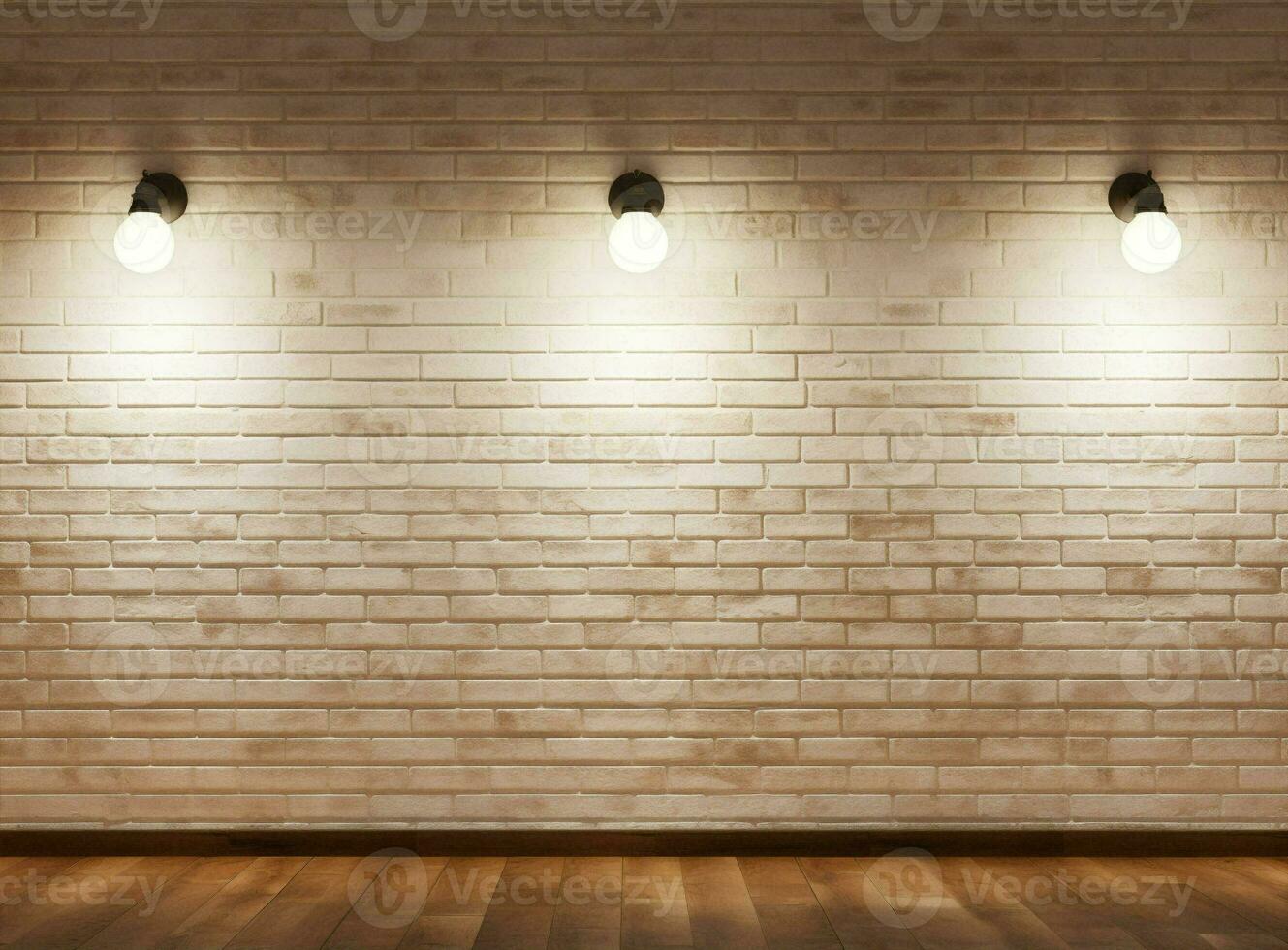 Planks light interior lamp wall white background blank room studio wood grunge floor design photo