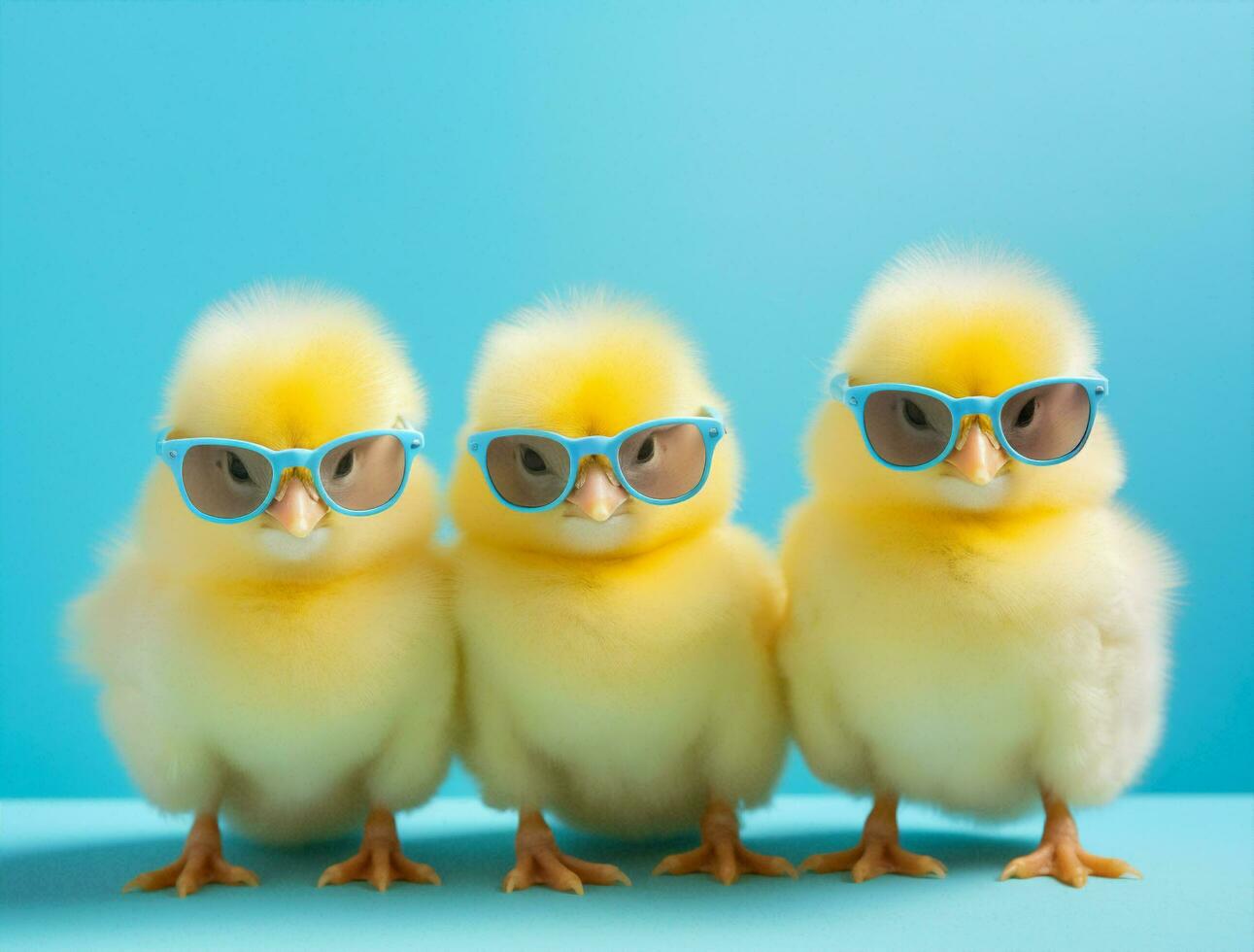 Bird cock life sunglasses small soft yellow glasses animal chick young chicken farming baby poultry photo