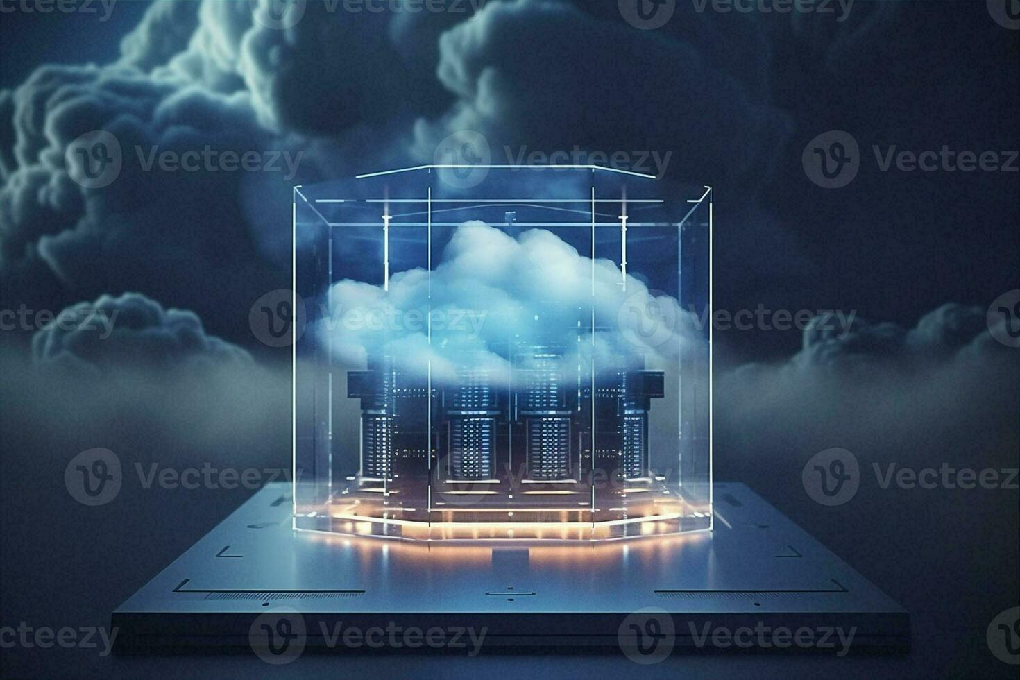 Security ai business global digital cyber technology concept storage design data cloud screen networking connect photo
