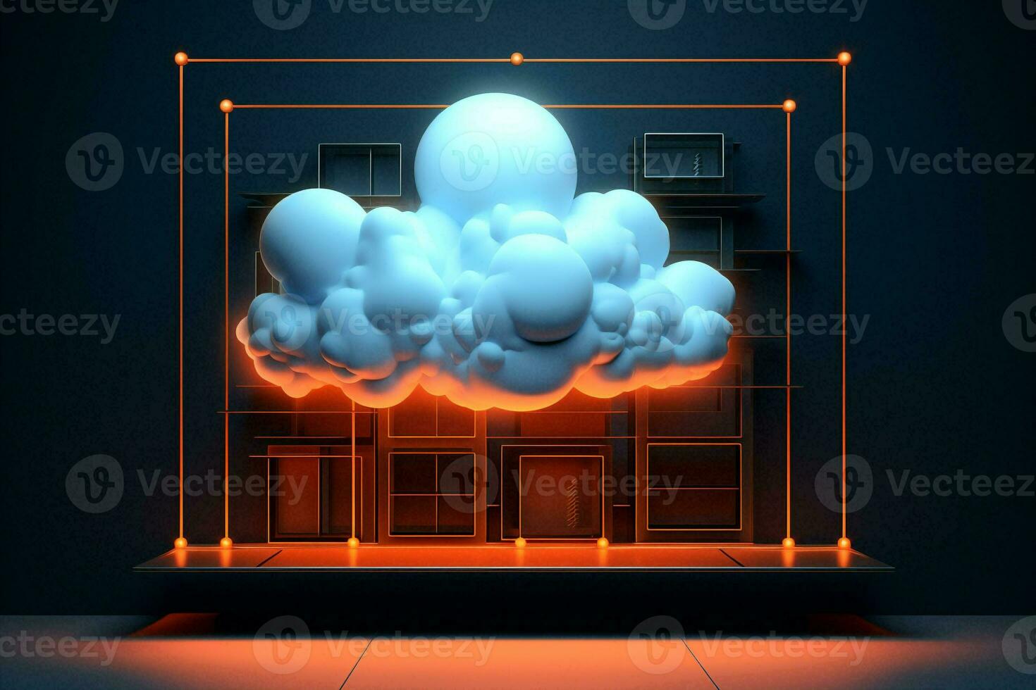 Background storage technology business global cyber connect networking data security concept idea cloud photo