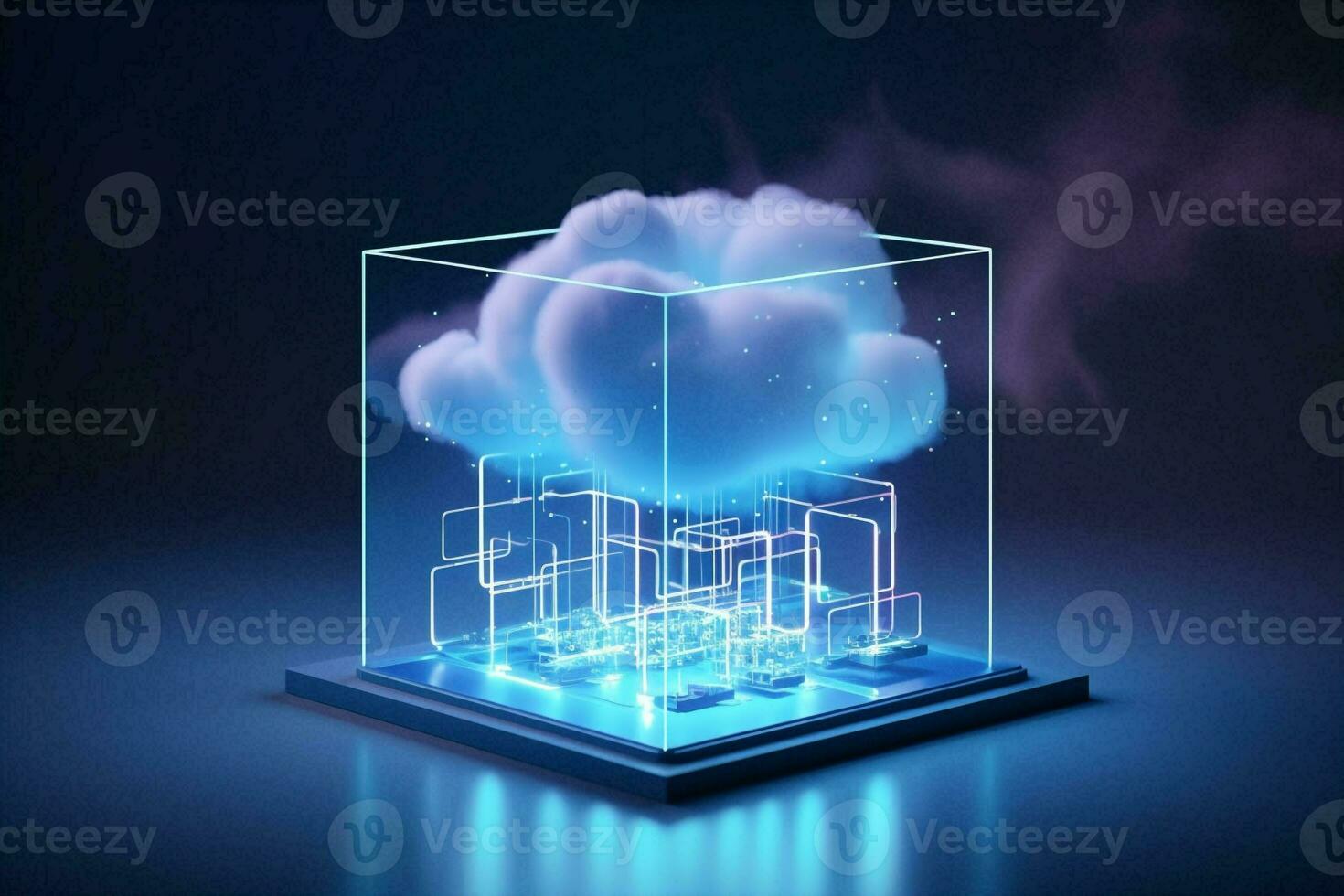 Data technology security cyber database wireless concept storage rendering networking connect cloud business photo
