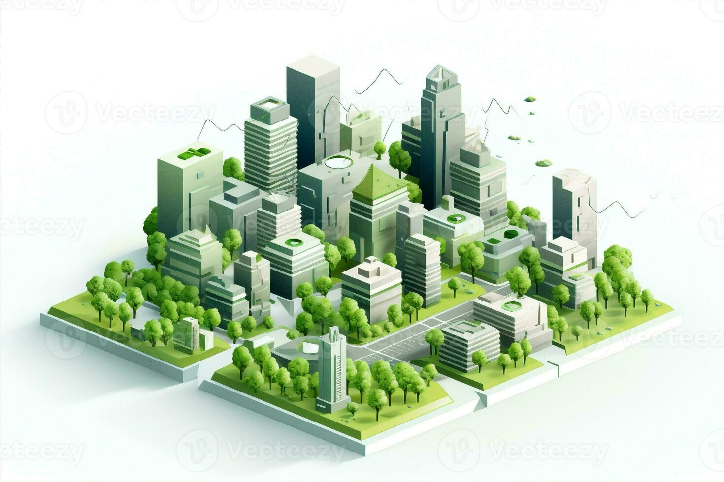 Street city park building real town tree map modern illustration scheme skyscraper architecture photo