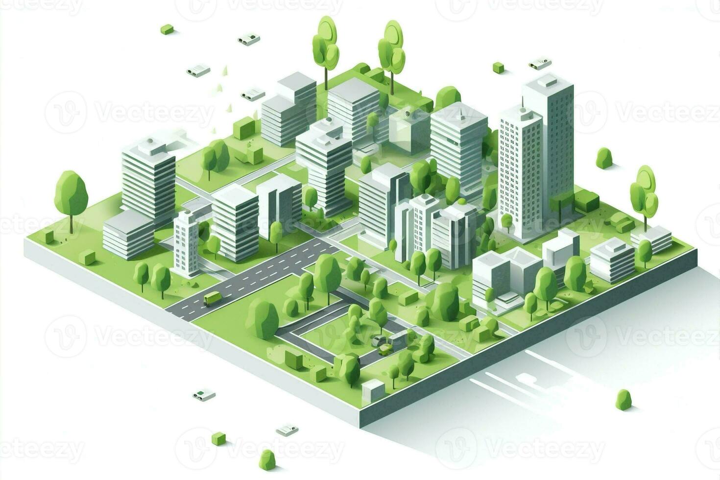 Skyscraper street infographic tree building architecture city scheme illustration modern park car block cityscape town photo