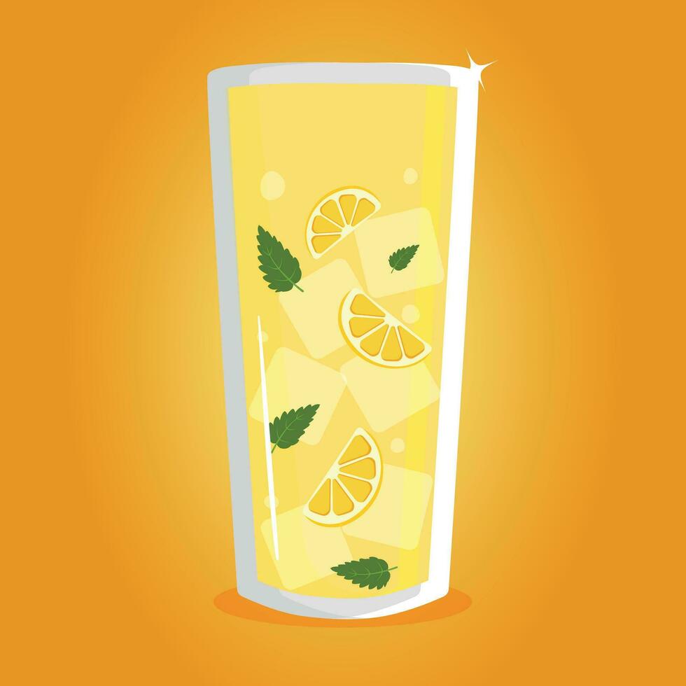 glass of lemonade vector