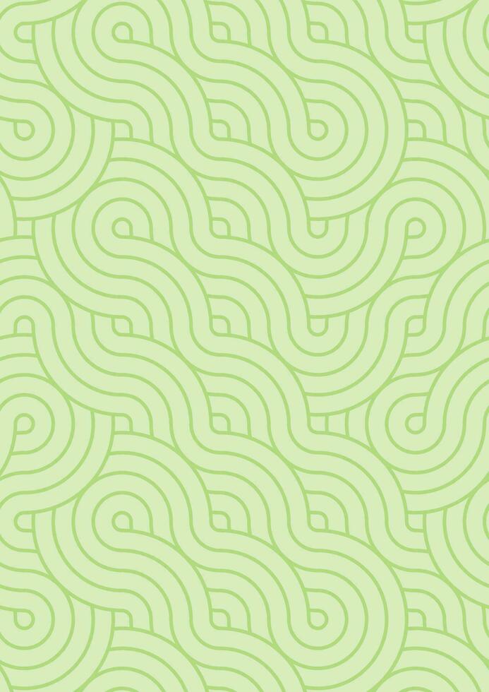 Abstract circle line background illustration paper size with green color. vector