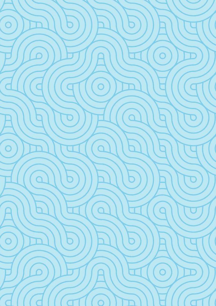 Abstract circle line background illustration paper size with blue color. vector