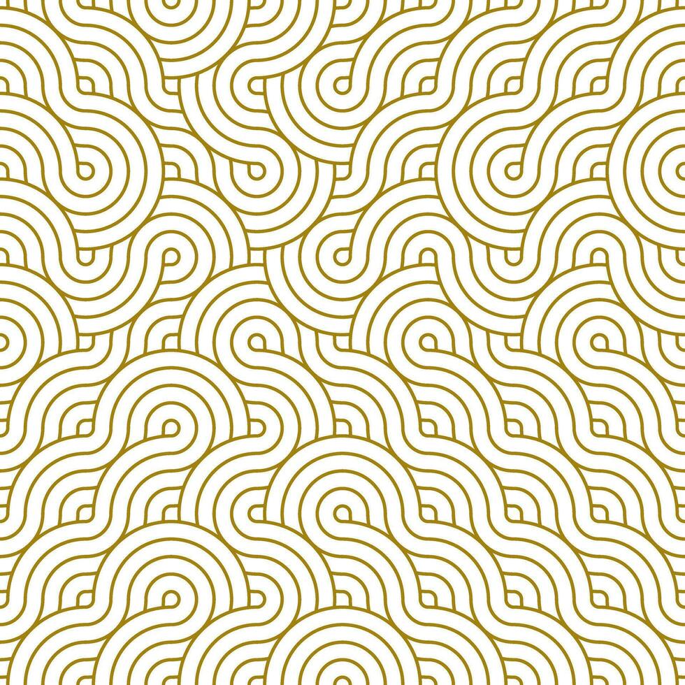 Seamless Pattern Line Circle. Abstract geometry background with gold color. vector