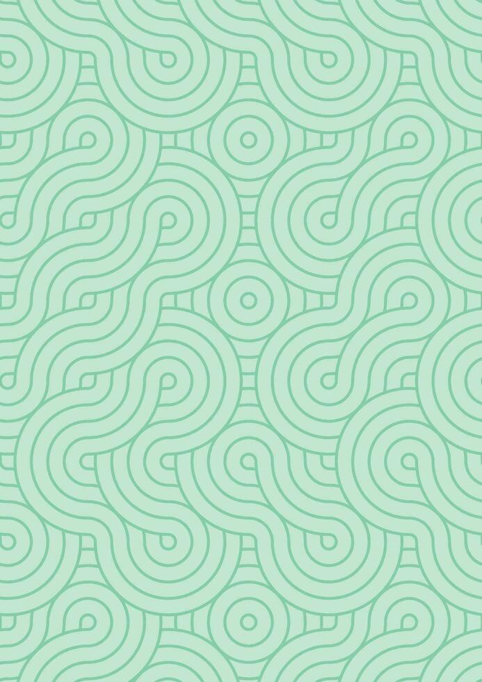 Abstract circle line background illustration paper size with green color. vector