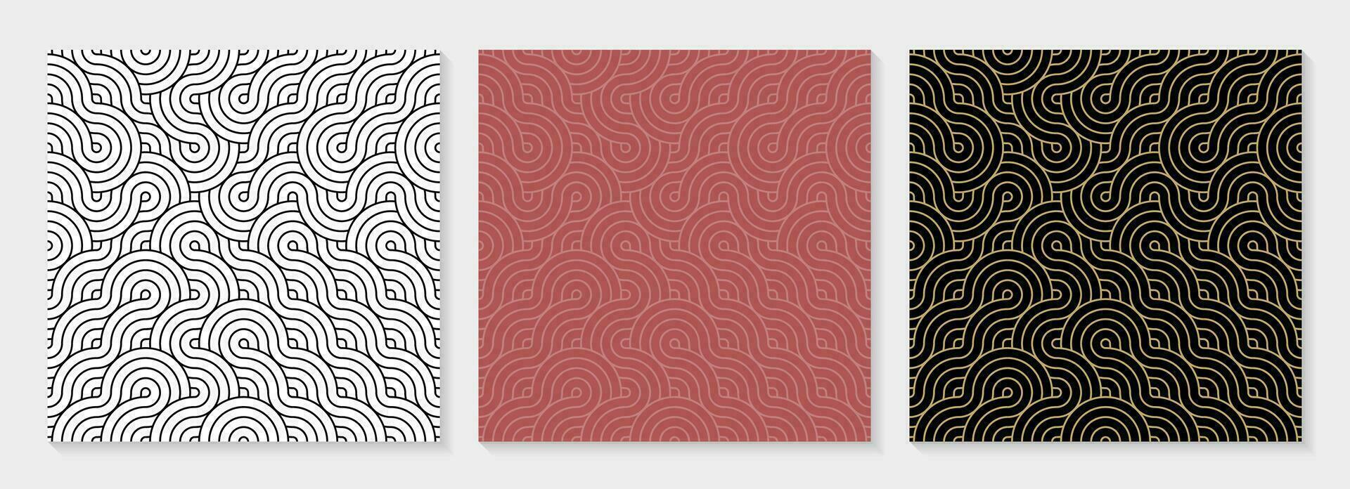 Pattern circle seamless abstract background color and line. Luxury geometric line vector. vector