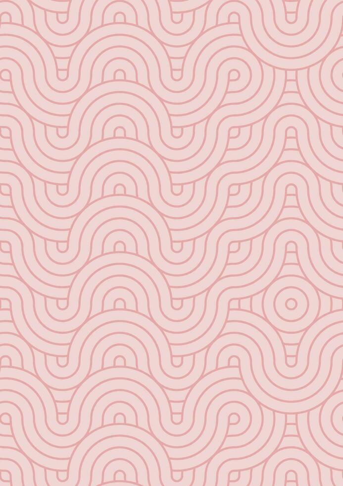 resumen circulo línea antecedentes ilustración papel Talla con rosado color. vector