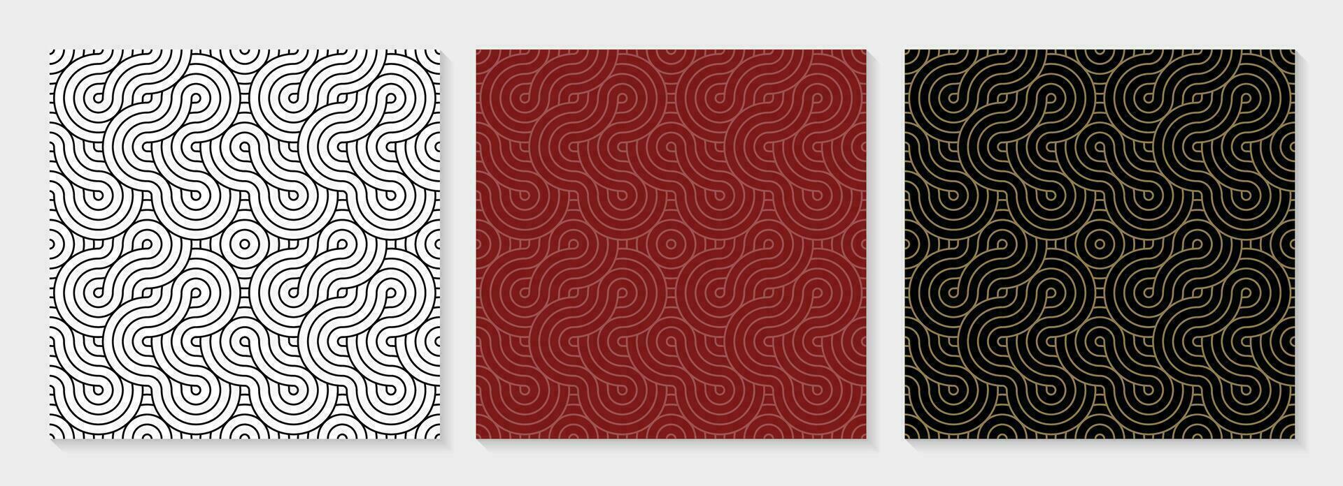 Pattern circle seamless abstract background color and line. Luxury geometric line vector. vector