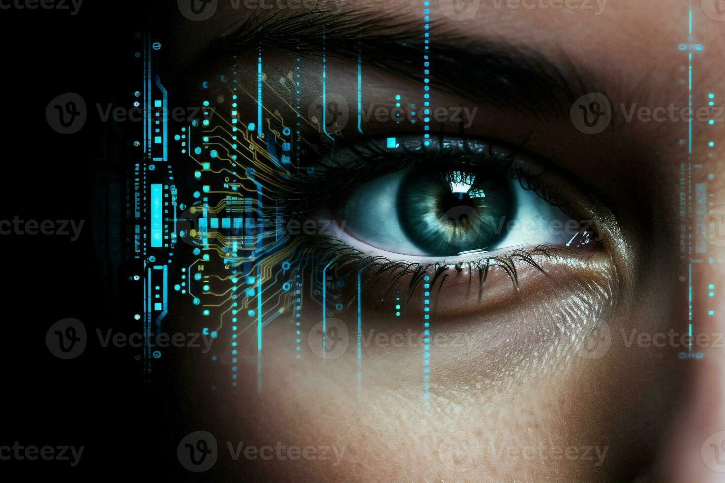 Eye woman futuristic digital photo