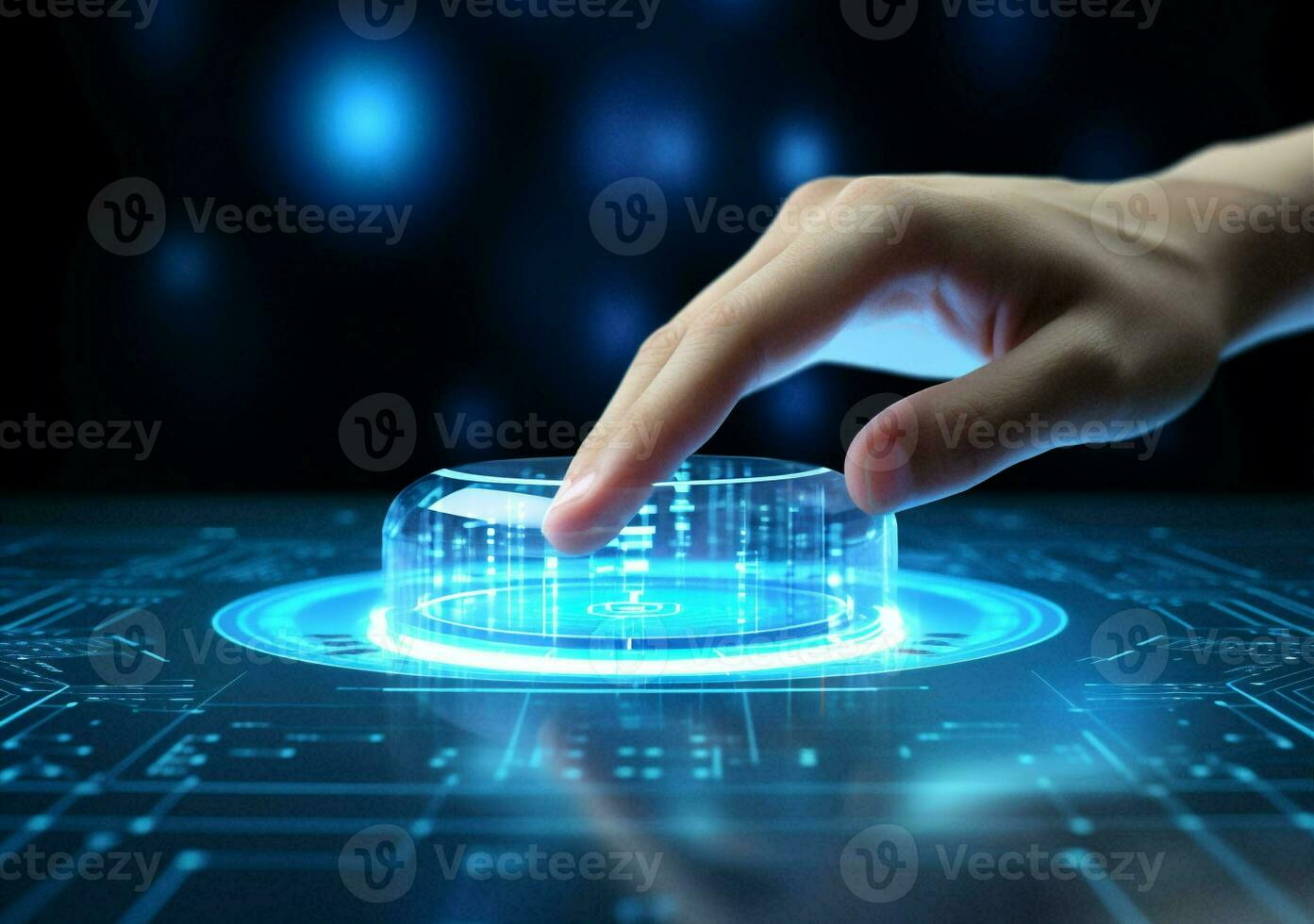 Digital innovation display business cyberspace interface concept tech virtual businessman technology screen hand photo