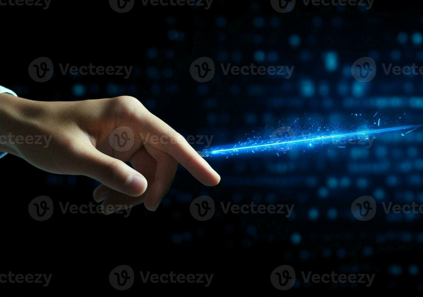 Concept man interface innovation screen virtual industry business technology tech digital cyber hand photo