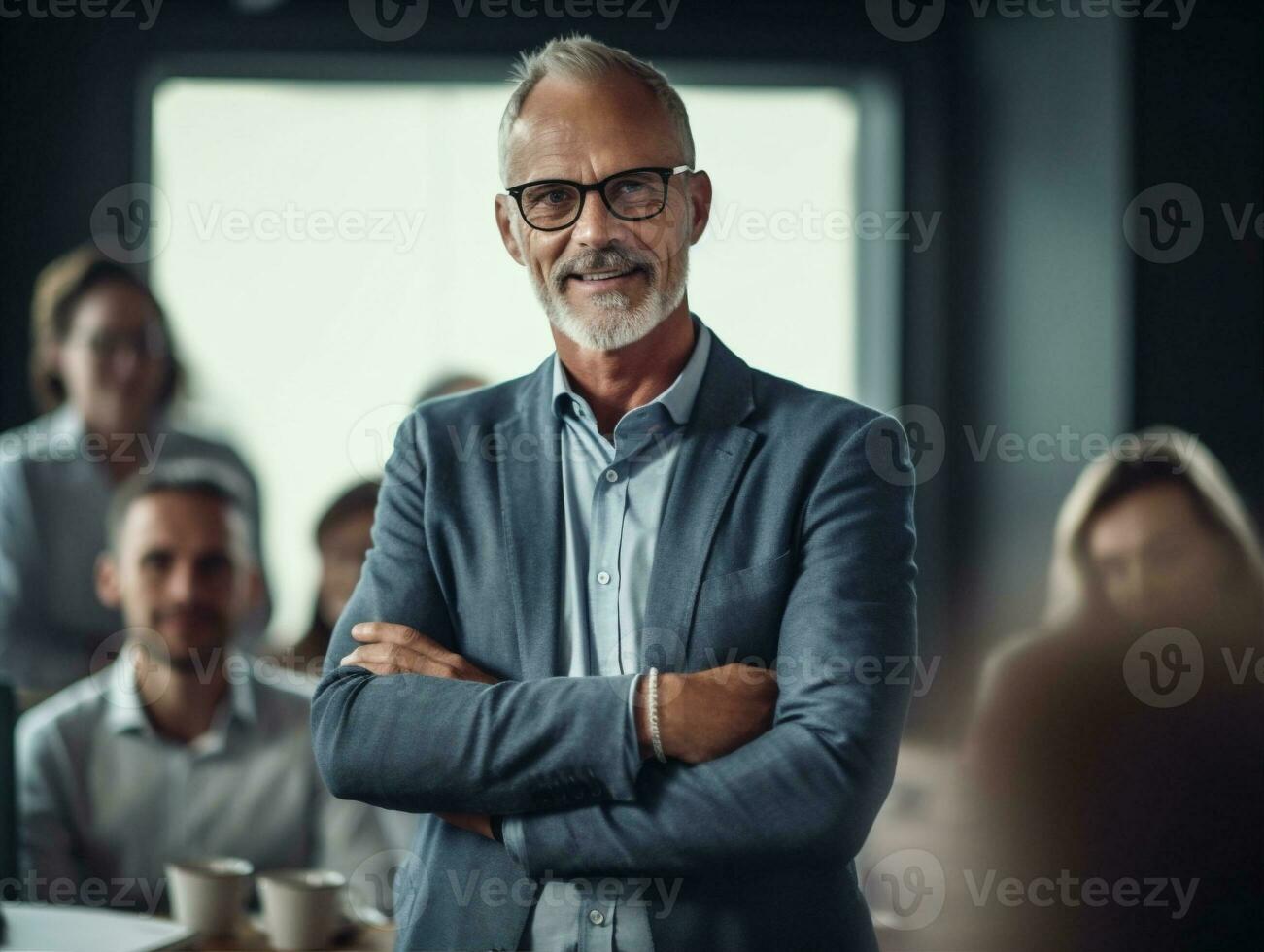 entrepreneur adult manager business speaker executive professional businessman office confidence. Generative AI. photo