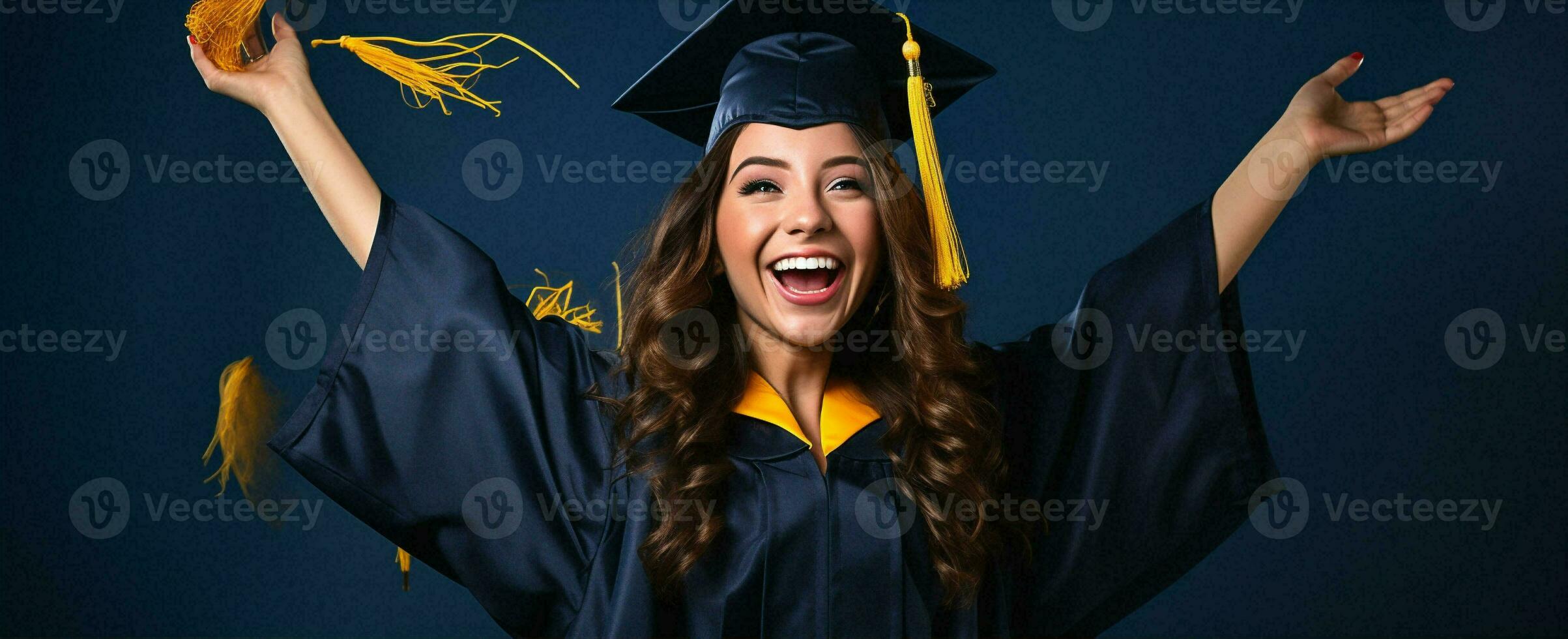 Woman graduate student education photo