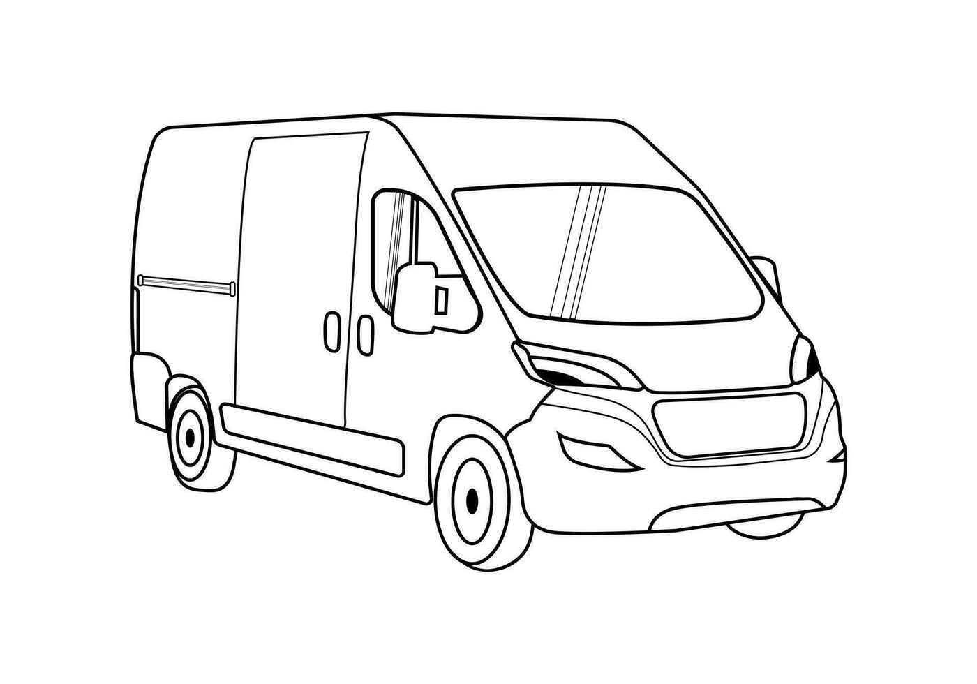 truck on the background. delivery van illustration vector