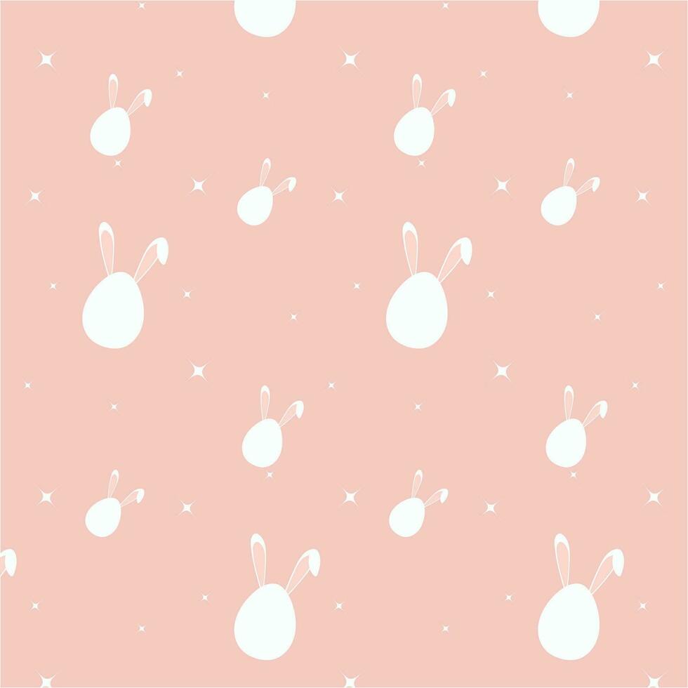 happy easter card with bunny vector