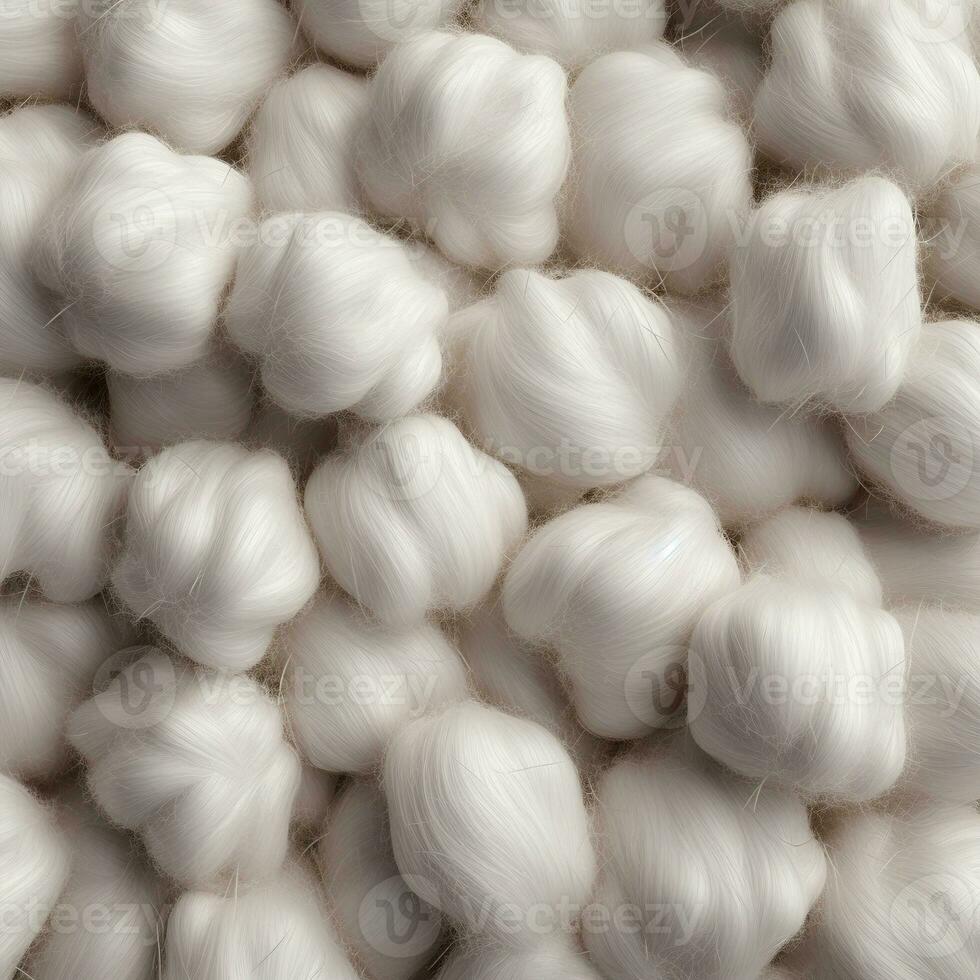 White cotton wool close up as a background texture. Macro shot. AI Generated photo