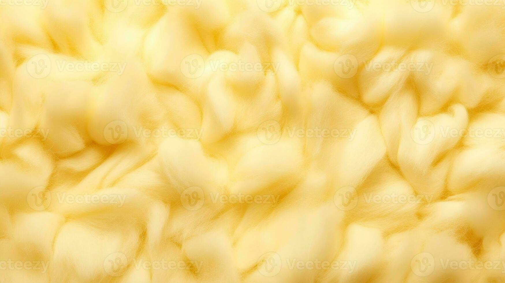 Soft yellow wool texture as background, close-up. Cotton texture light yellow colors. Abstract background and texture for design. AI Generated photo