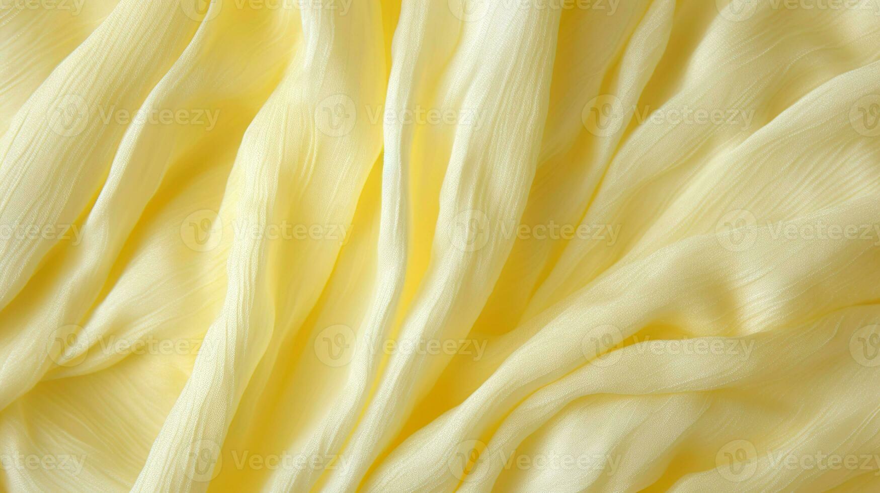 Close up of yellow fabric texture for background with copy space. Cotton texture light yellow colors. AI Generated photo