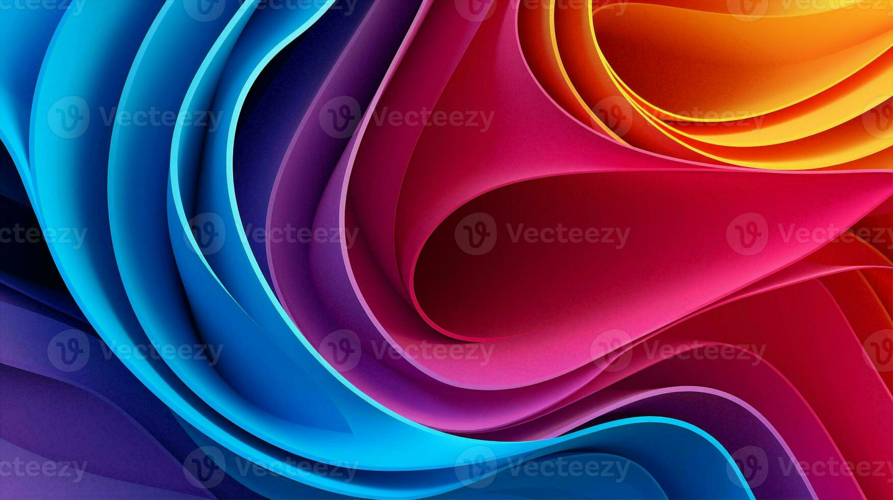 Colorful blue blur art paint background bright modern design abstract graphic surface rainbow lines pattern photo