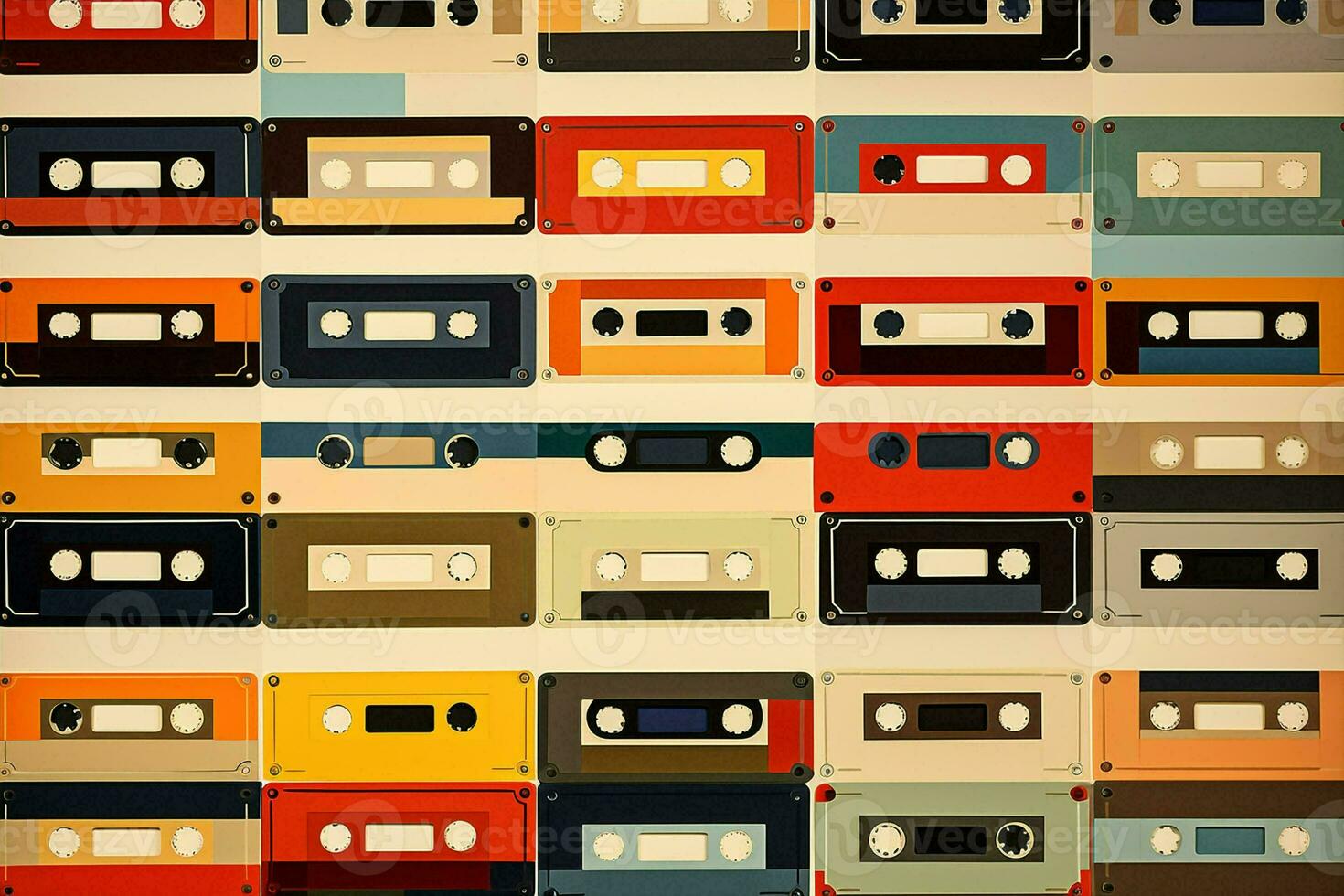 Audio culture entertainment musical vintage stereo cassette equipment retro media sound old tape photo