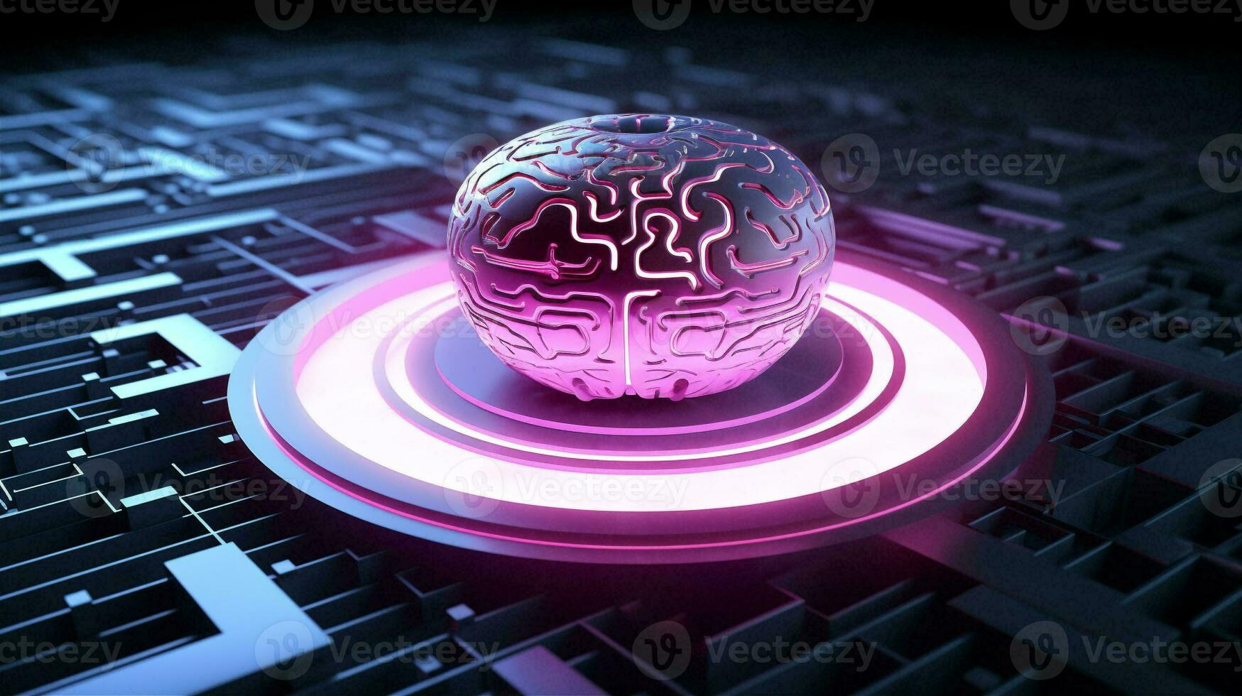Brain intelligence technology digital concept photo