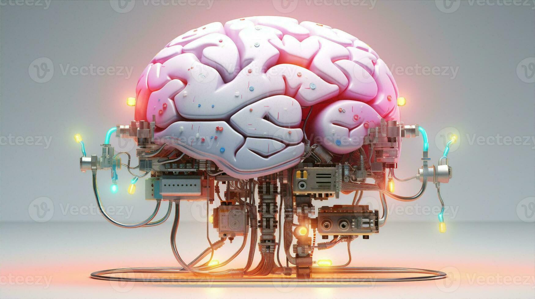 Intelligence digital brain technology concept photo