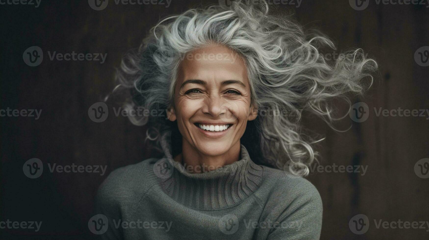 women white friendship people happiness portrait smiling laughing grandmother cheerful females horizontal. Generative AI. photo